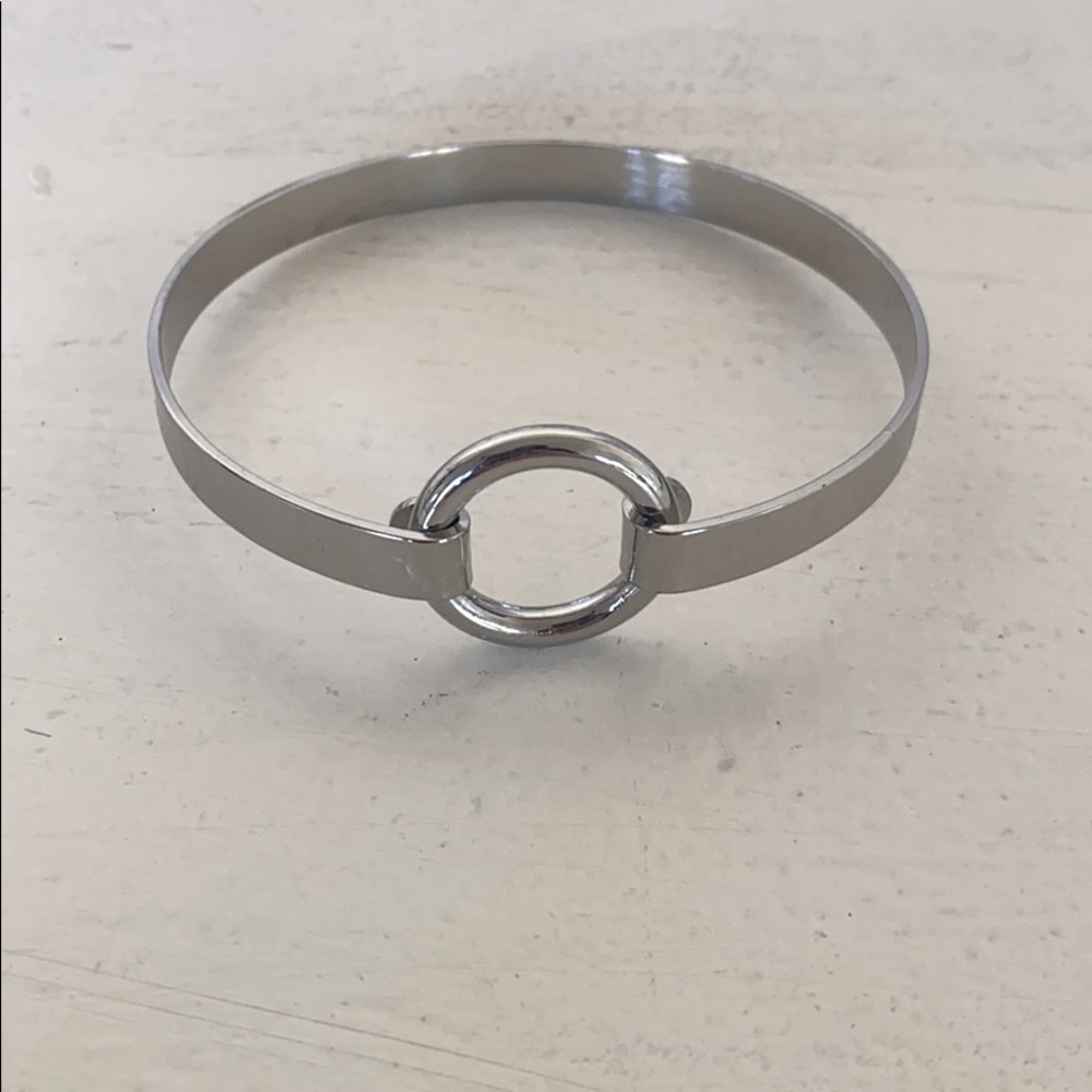Silver metal bracelet